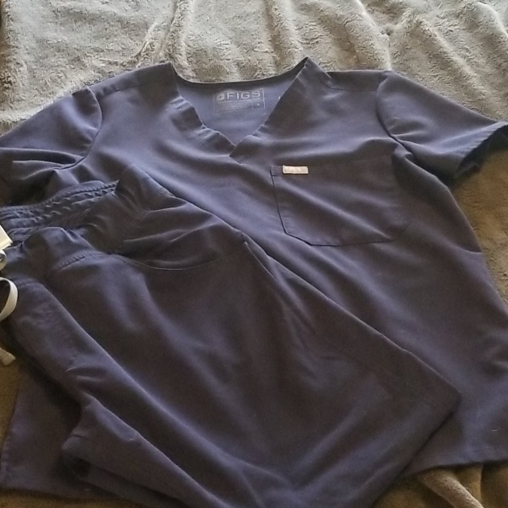 Navy blue Figs scrub set